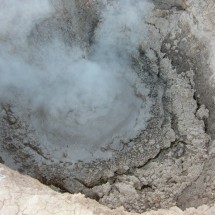 Steaming crater